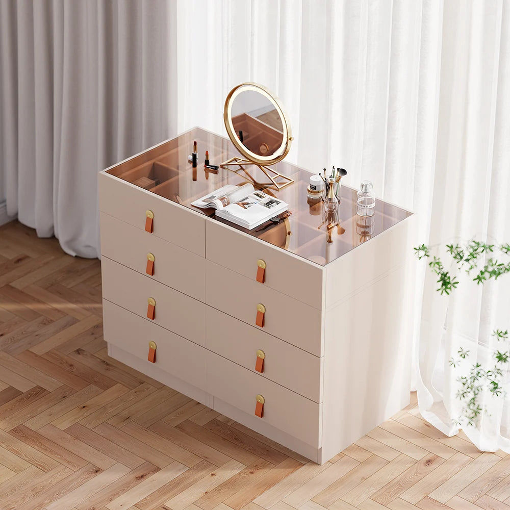 Coiffeuse Champagne Rétractable Moderne